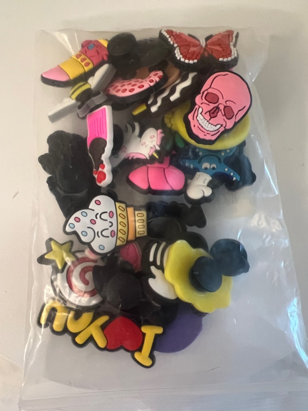Bag of Assorted Rubber Shoe Charms — Colorful Mix